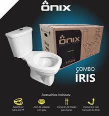 COMBO BACIA COM CX ACOPLADA ONIX IRIS BRANCO E ASSESORIOS